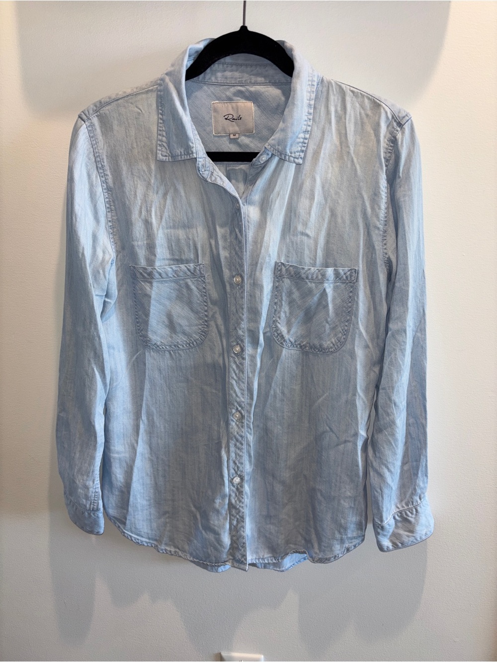 Rails Light Blue super soft button down shirt